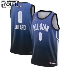 Maillot Basket Enfant All-Star 2023 Team 1 Damian Lillard 0 Nike Bleu Swingman
